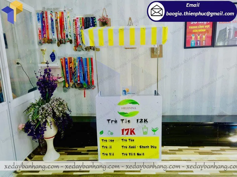 Thiết kế xe lắp ráp bán trà tắc đẹp giá rẻ ở Đồng Nai