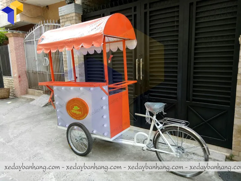 xe đạp bán trà sữa trân châu