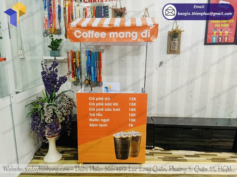báo giá quầy mini bán cafe dạo