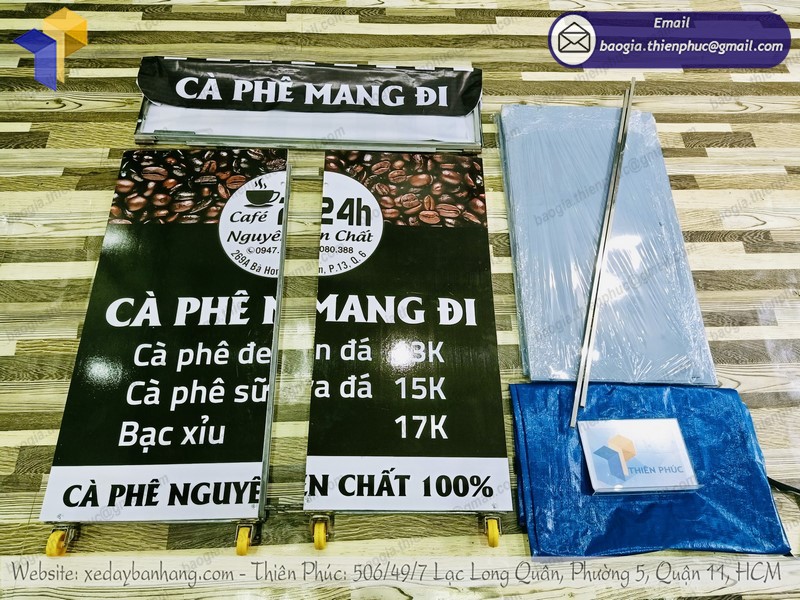 gia công quầy lắp ráp bán cà phê di động