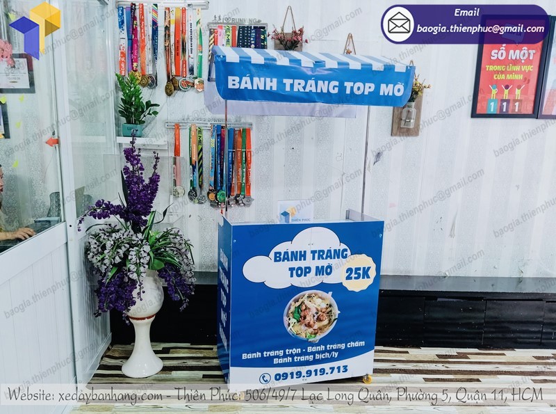 quầy bán bánh tráng di động giá rẻ