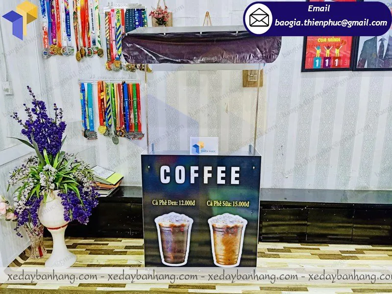 quầy lắp ráp bán cafe sữa đá