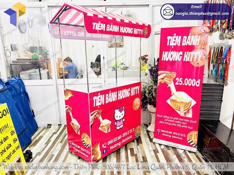 xe bánh phô mai Hàn Quốc xếp gọn tphcm