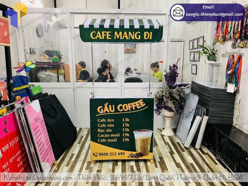 xe café take away xếp m