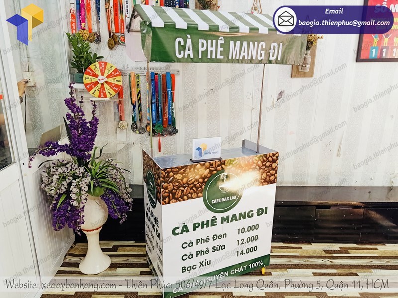 xe cà phê lắp ráp giá rẻ đẹp