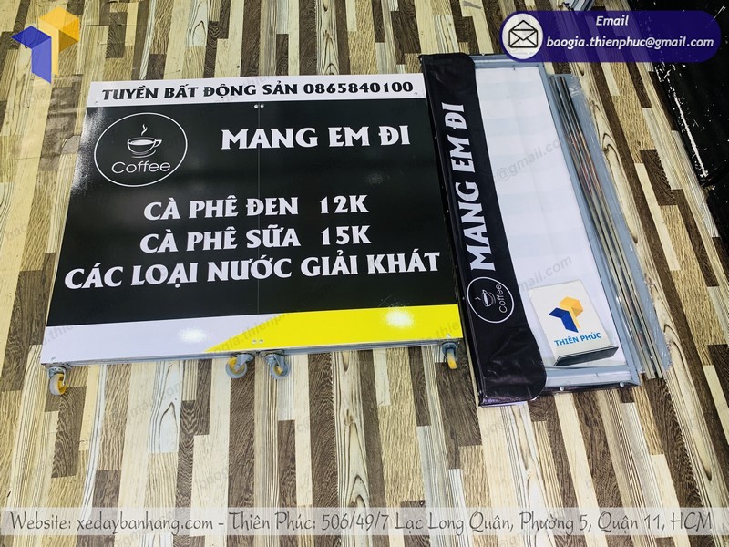 xe cà phê mang đi gọn