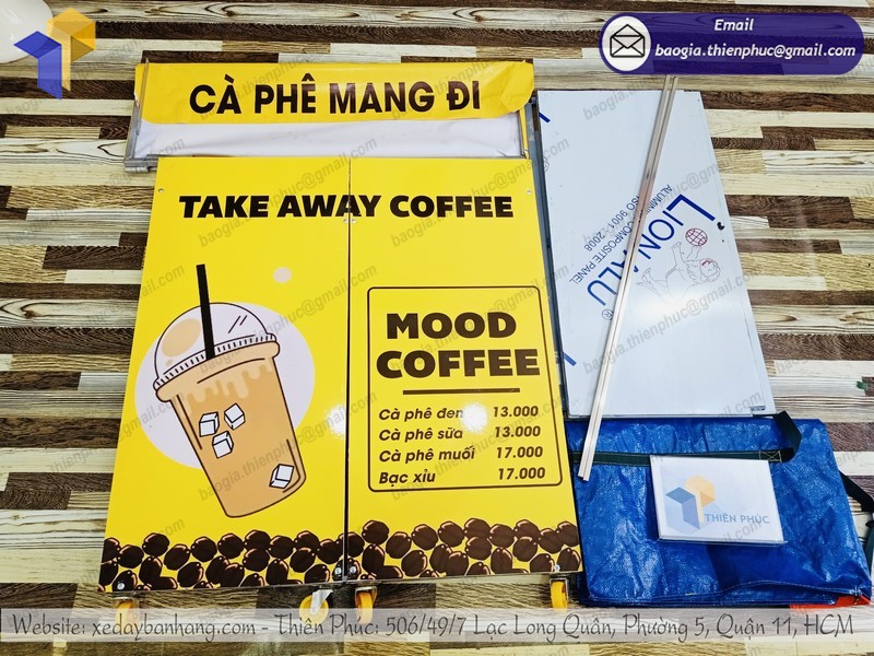 xe coffee rang xay xếp gọn uy tín