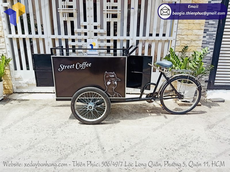 xe đạp cà phê đường phố tphcm