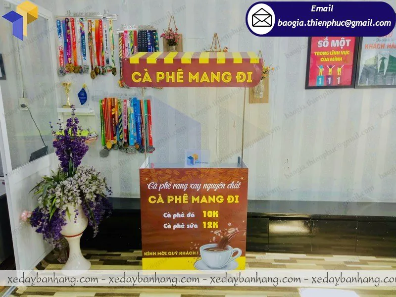 xe lắp ráp bán cafe mang đi