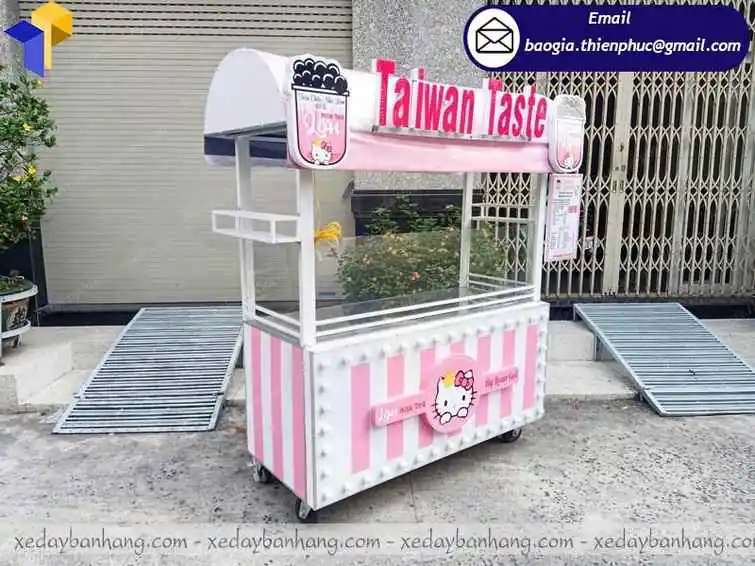 xe sắt bán trà sữa Đài Loan thiên phúc