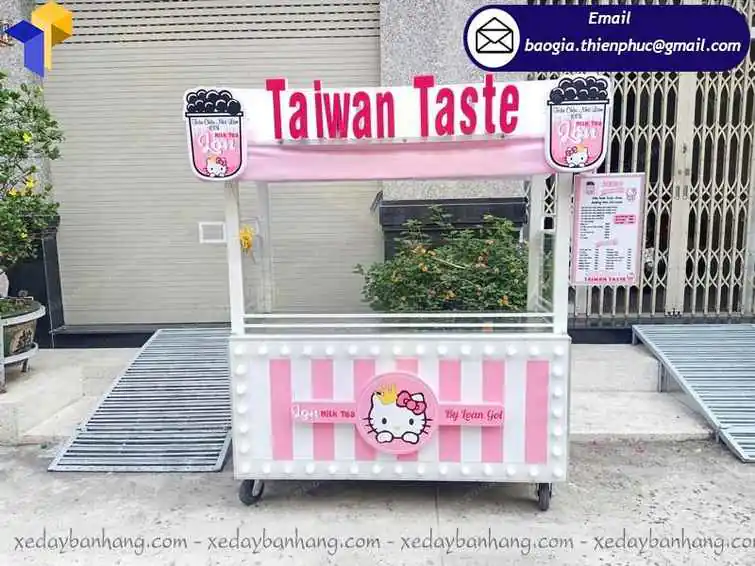 xe sắt bán trà sữa Đài Loan