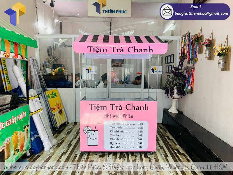 xe trà chanh gấp gọn