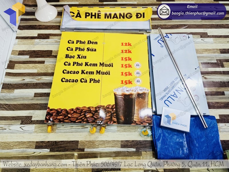 xe xếp gọn bán cà phê mang đi chất lượng